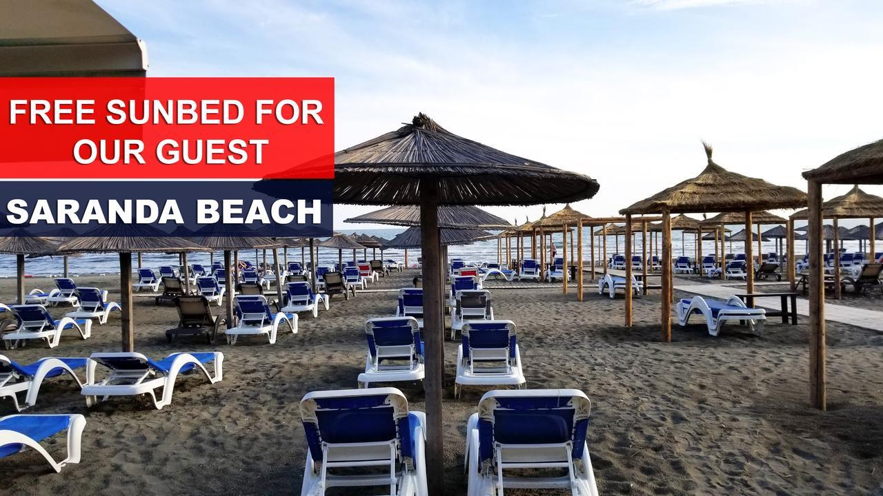הוילה אולסינץ' Saranda Beach Bungalow מראה חיצוני תמונה